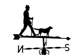 Man and Labrador weather vane